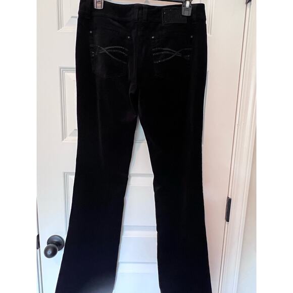 White House Black Market size 6R Black Velvet Pants - Picture 6 of 8